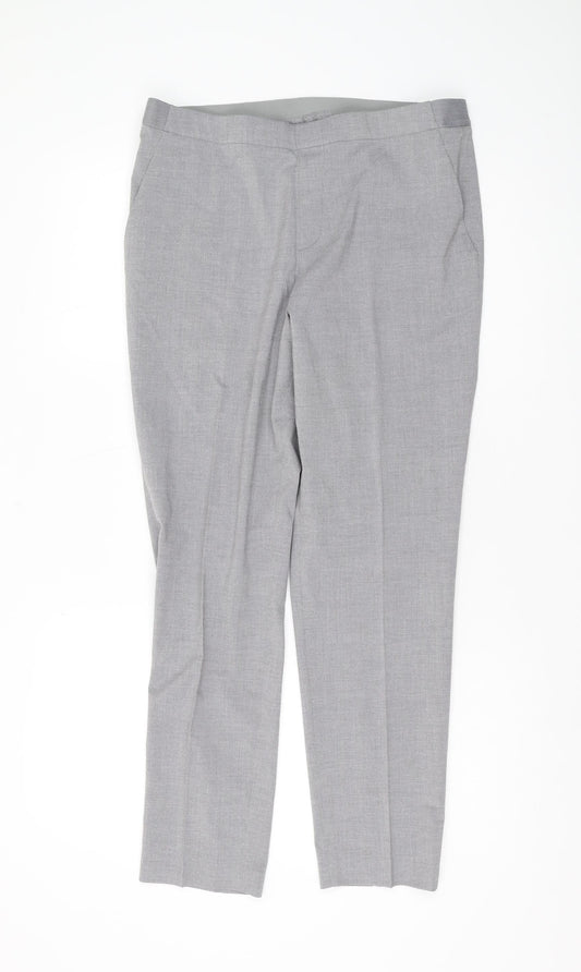 Uniqlo Women's Grey Trousers - Size L, Regular Fit