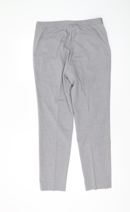 Uniqlo Women's Grey Trousers - Size L, Regular Fit