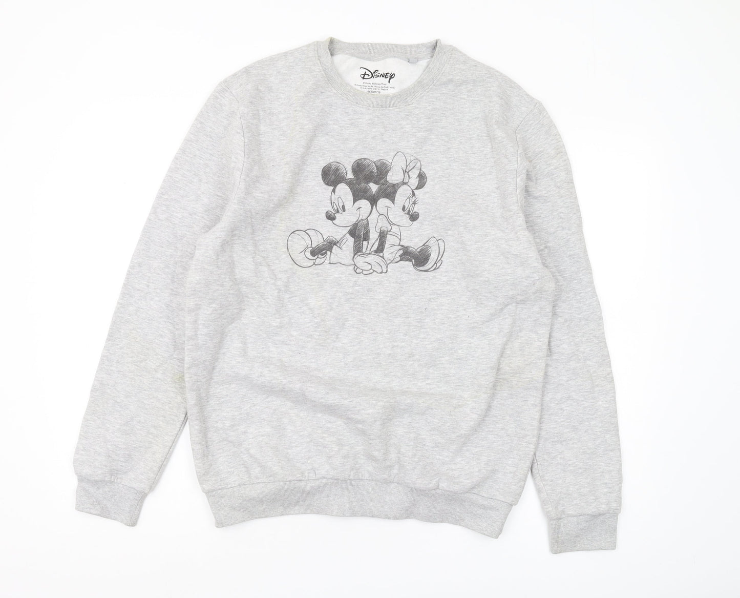 Disney Women's Grey Mickey Sweatshirt L Pullover Casual