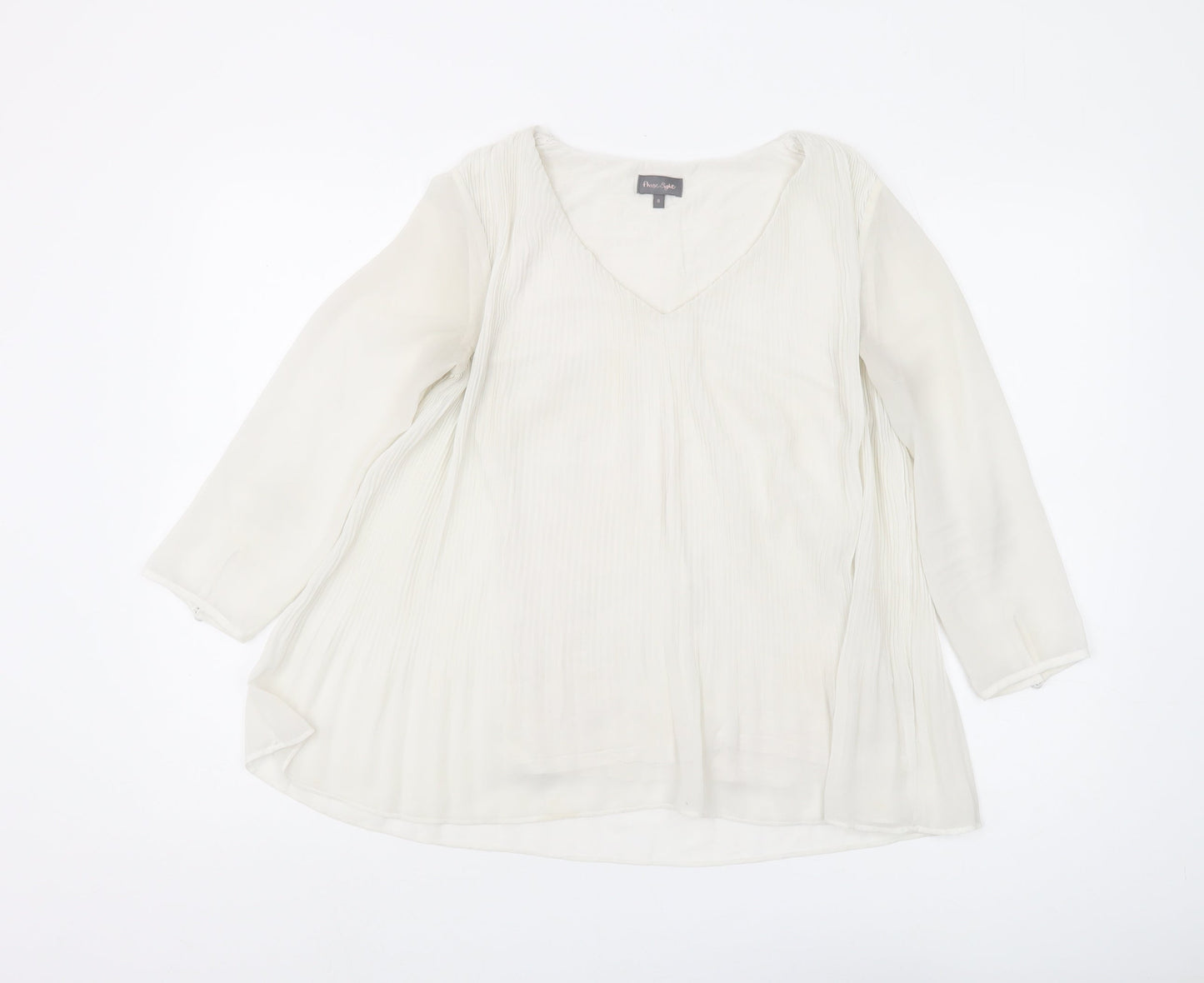 Phase Eight Women Ivory Long Sleeve Blouse Size 8