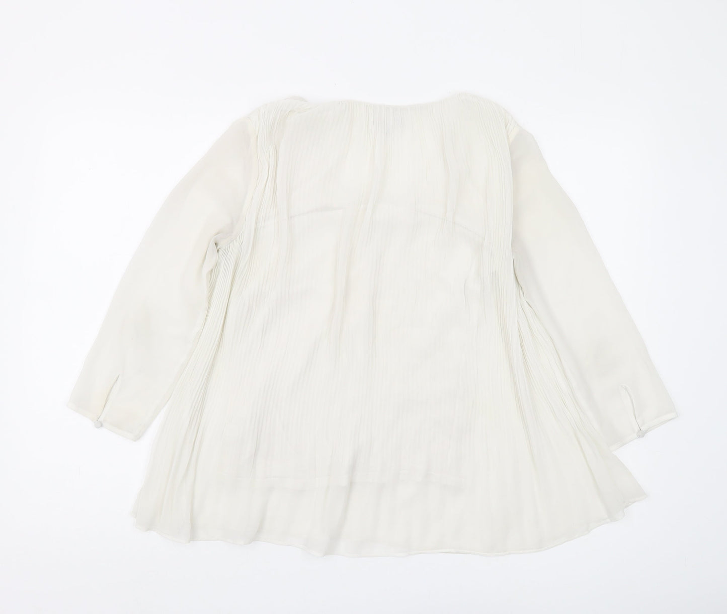 Phase Eight Women Ivory Long Sleeve Blouse Size 8