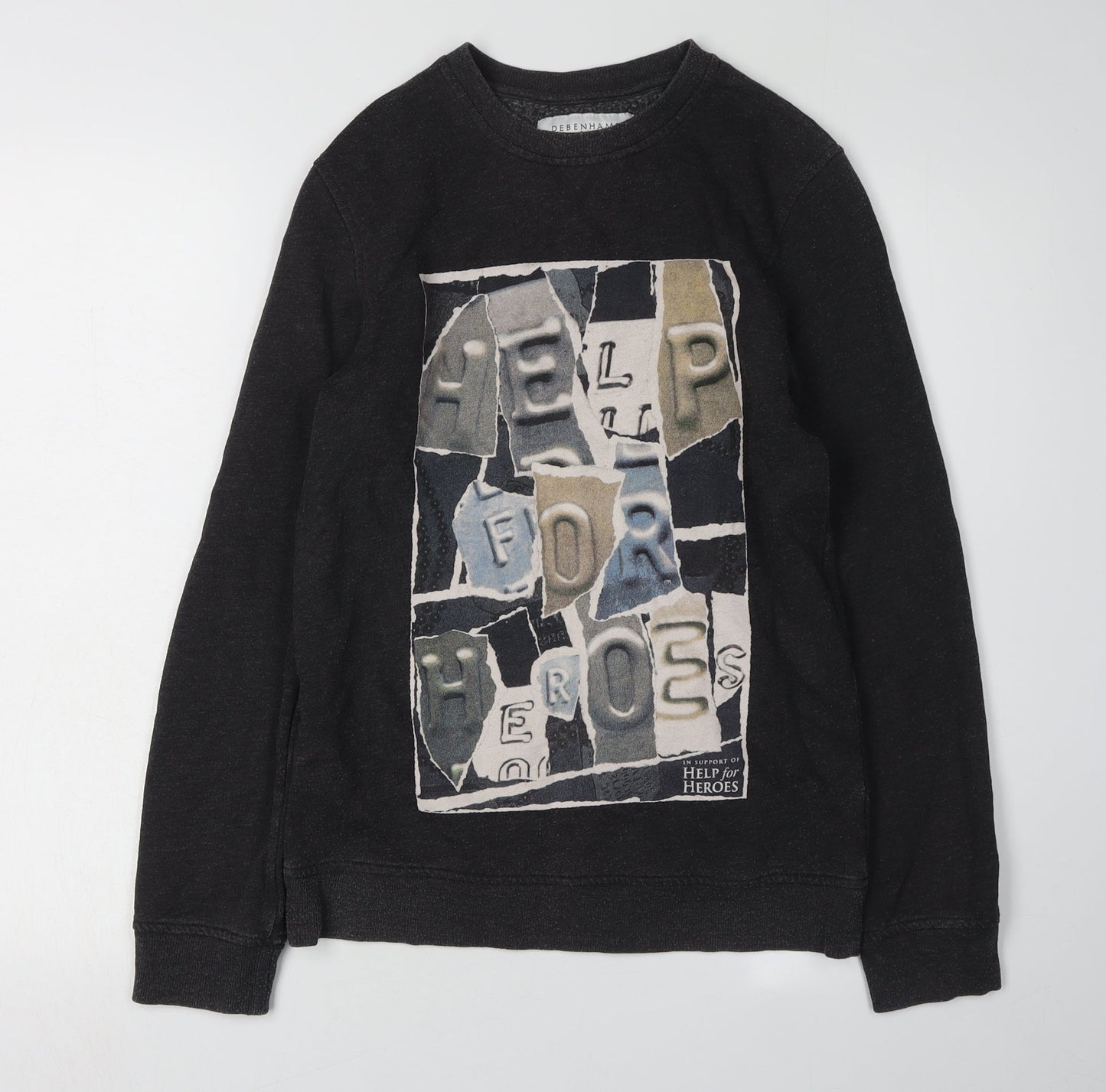 Debenhams Unisex Black XS Graphic Sweatshirt