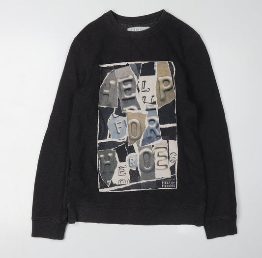 Debenhams Unisex Black XS Graphic Sweatshirt