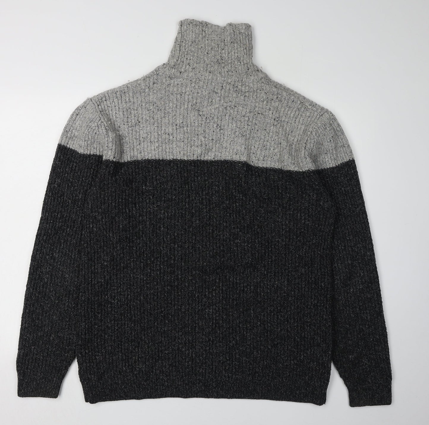 Next Women's Grey High Neck Knit Pullover Jumper L
