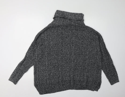 Fatface Women's Grey Roll Neck Pullover Jumper Size 16