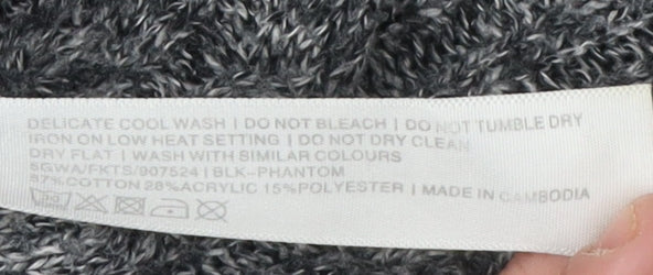 Fatface Women's Grey Roll Neck Pullover Jumper Size 16