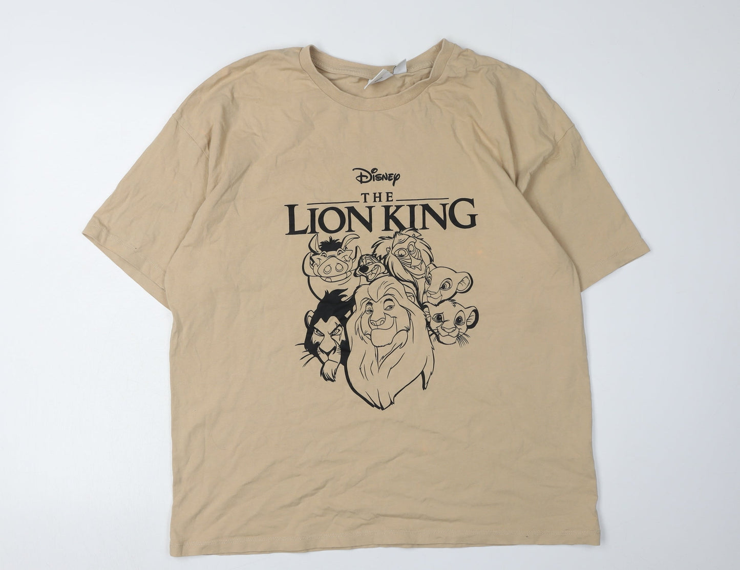 Disney Unisex Beige Lion King T-Shirt M Movie Theme