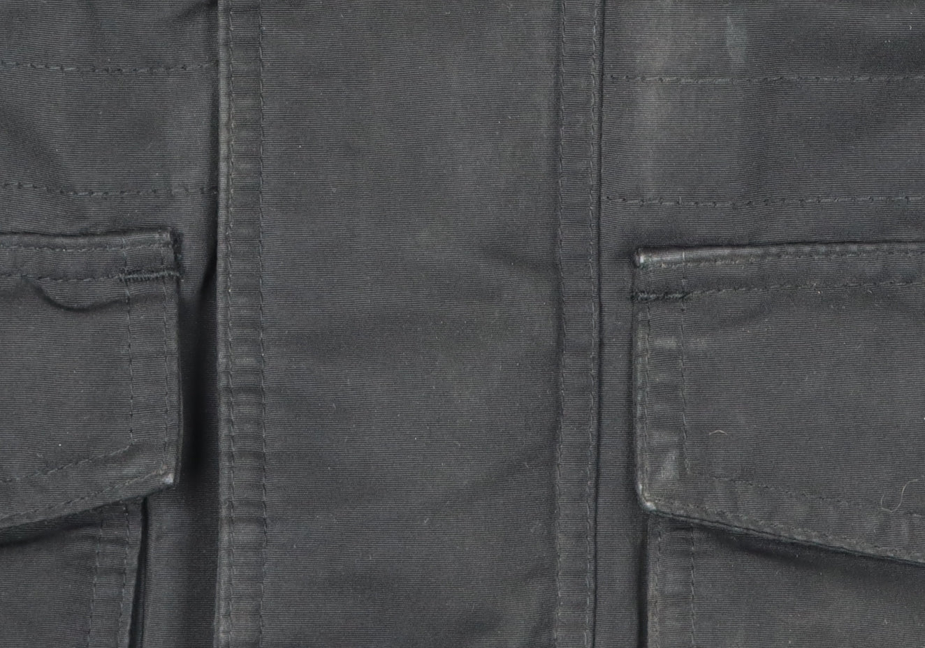 Hollister Men's Black XS Parka Jacket with Fur Trim