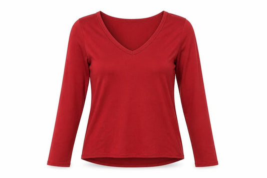 Womens UK Size M American Eagle Red Polyester Blend T-Shirt