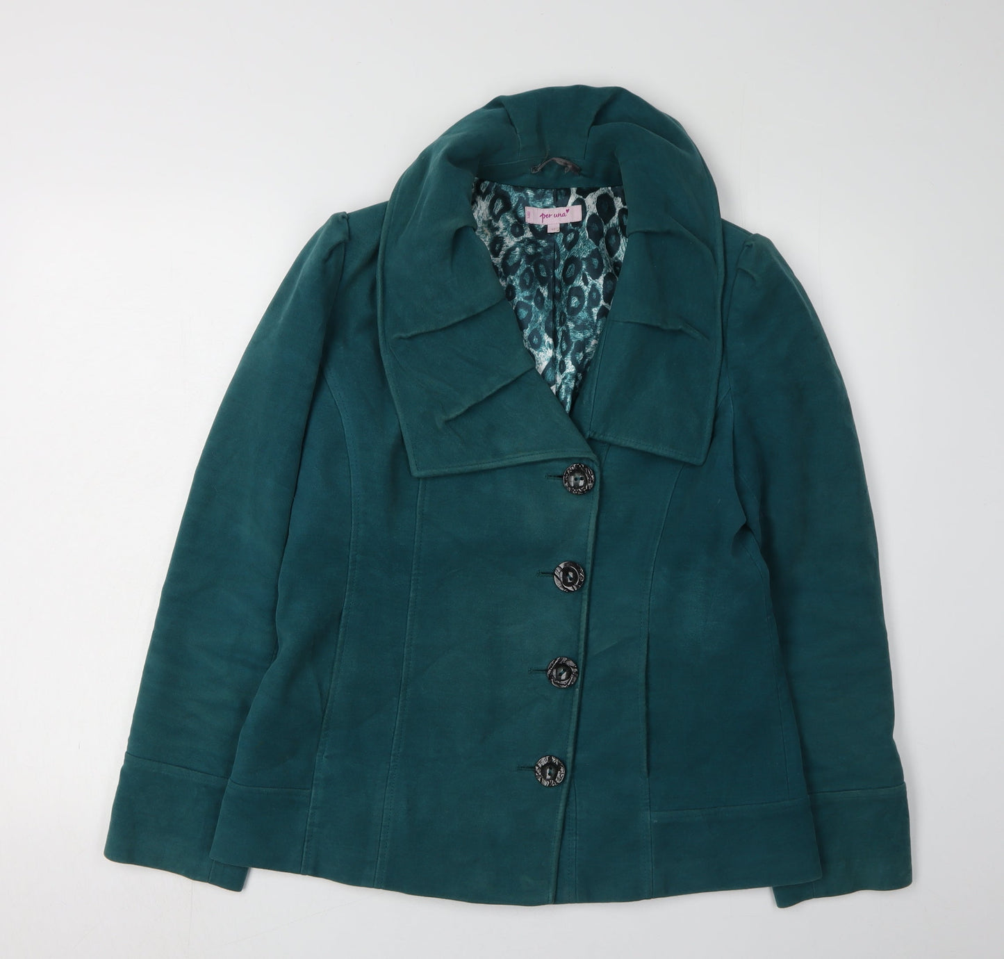 Marks and Spencer Women's Green Cotton Jacket Size 12