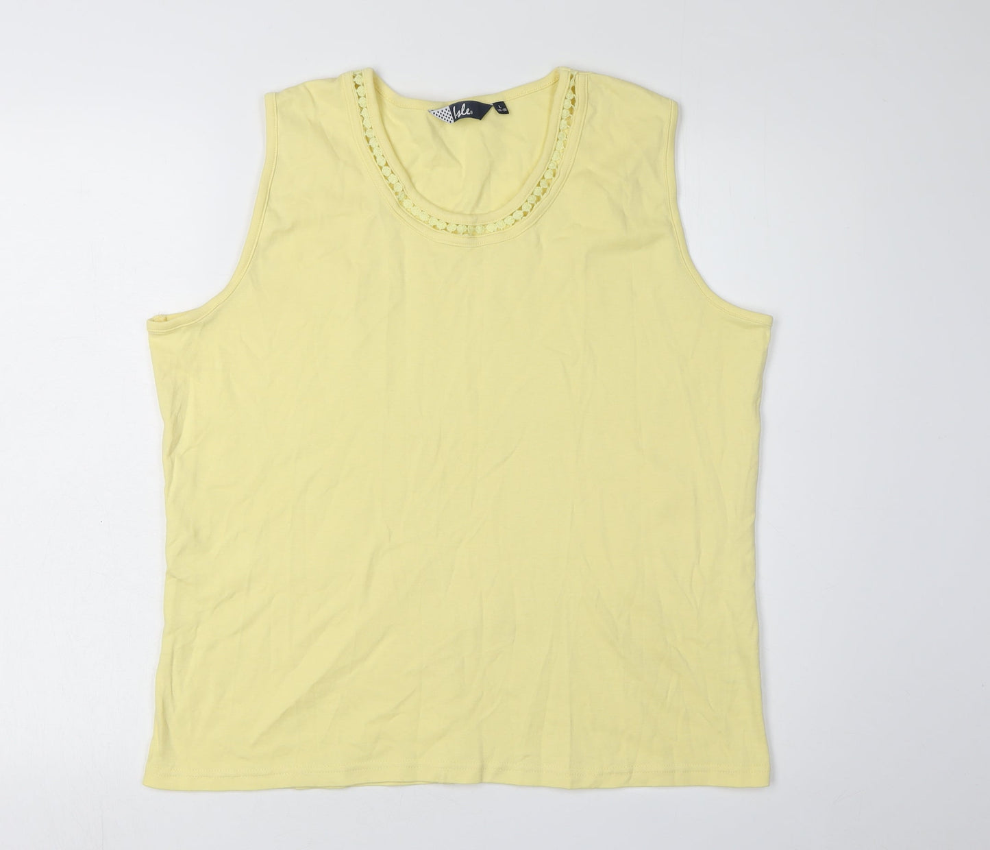 Isle Women's Yellow Cotton Tank Top Size L