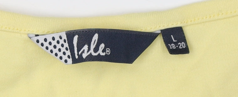 Isle Women's Yellow Cotton Tank Top Size L