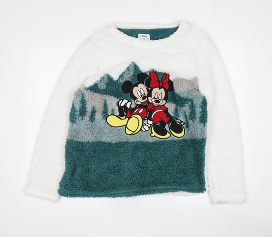 Disney Women's White Pullover Sweatshirt Size 10