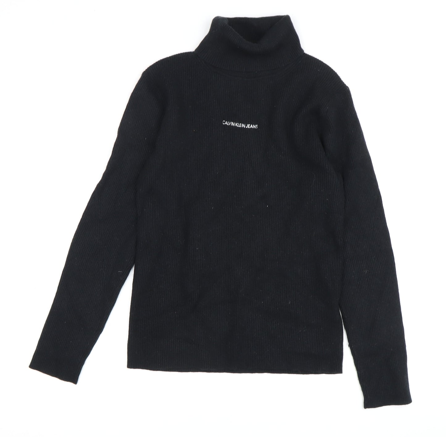 Calvin Klein Black Women's Roll Neck Pullover Jumper, Size S
