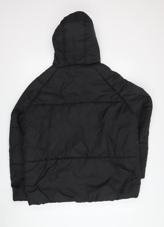 PrettyLittleThing Women's Black Puffer Jacket Size 6