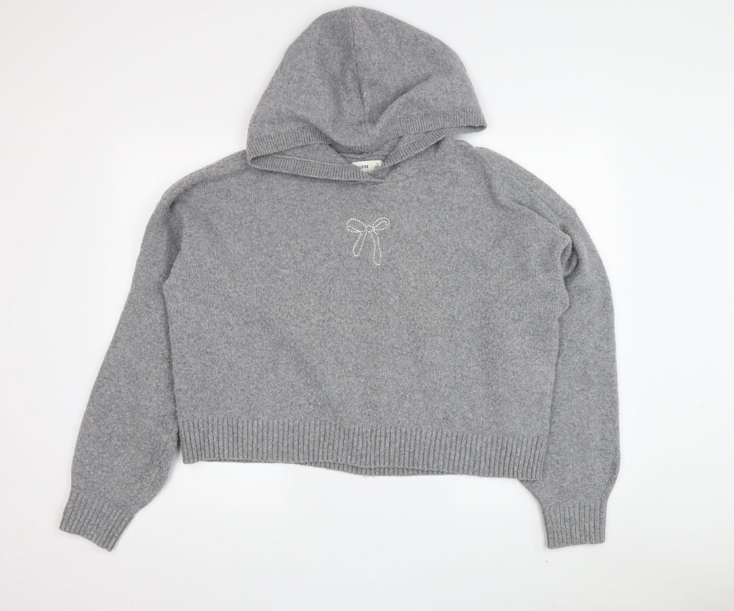 Hollister Women’s Grey Hoodie Jumper, Size S, Casual Chic