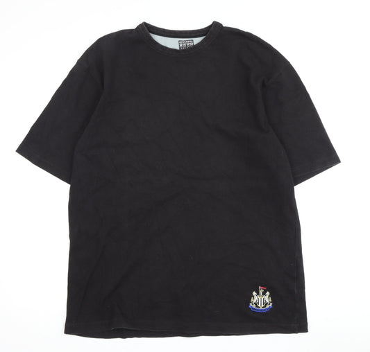 Newcastle United Black Men's M T-Shirt, Crew Neck Casual