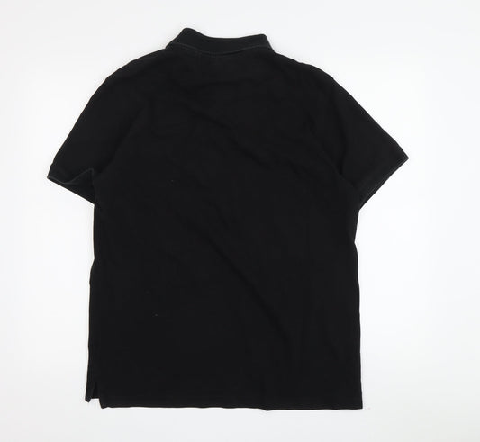 Pierre Cardin Men's Black Polo L Regular Fit
