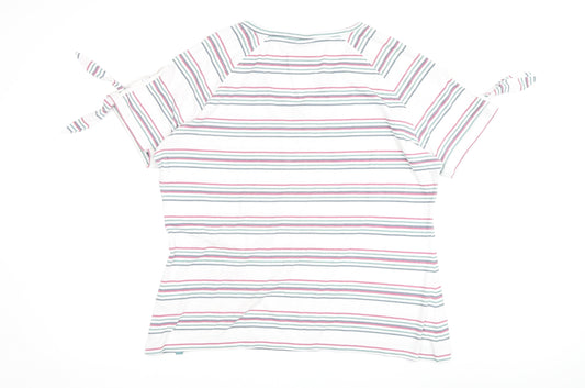 Trespass Women's Striped T-Shirt, Size 16, White