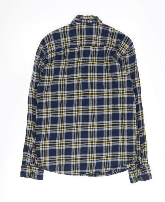 Jack & Jones Men's Blue Plaid Casual Shirt S