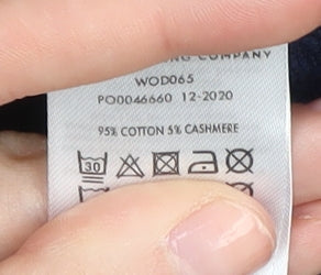 Crew Clothing Women's Blue Cable Knit V-Neck Jumper Size 12