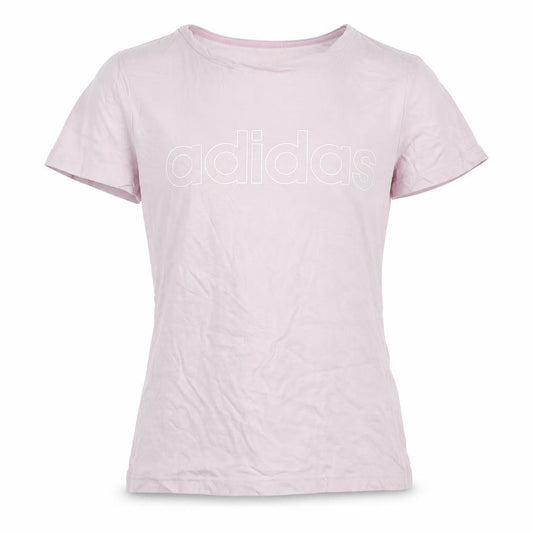 Adidas Girls Pink T-Shirt 11-12 Years Basic Logo Tee