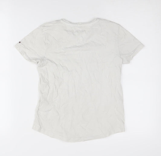 Tommy Hilfiger Girls White T-Shirt Size 12 Years Cotton Logo
