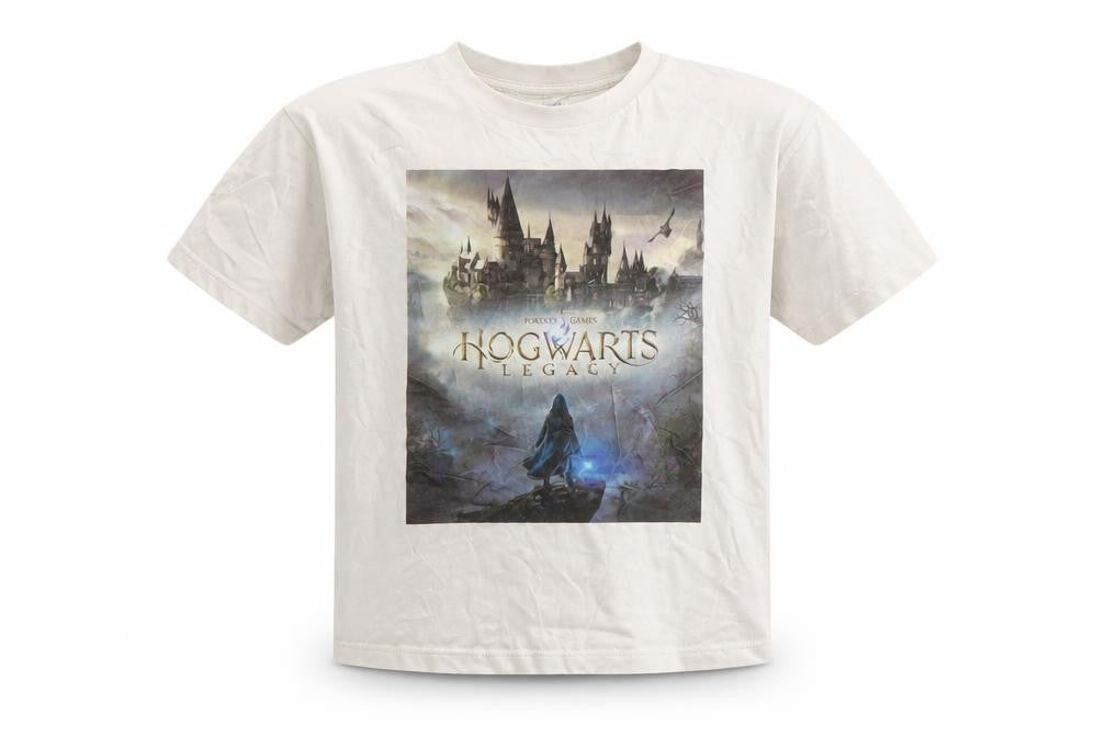 Front view of H&M girls’ white graphic t-shirt, size 11, years, harry potter