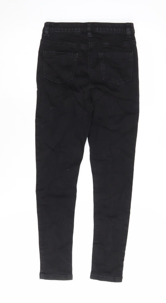Next Girls Skinny Black Jeans 11 Years, Stretch Denim