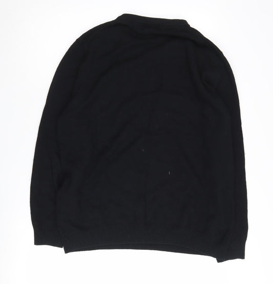 Lyle & Scott Men's Black Crew Neck Pullover Jumper L
