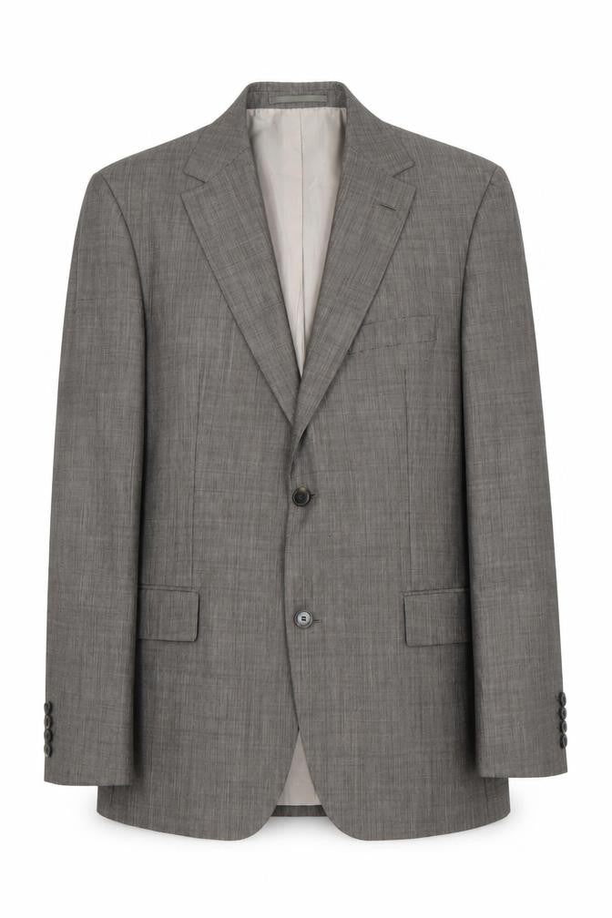 Mens 40 Chest Regular HUGO BOSS Grey Two-Button Blazer