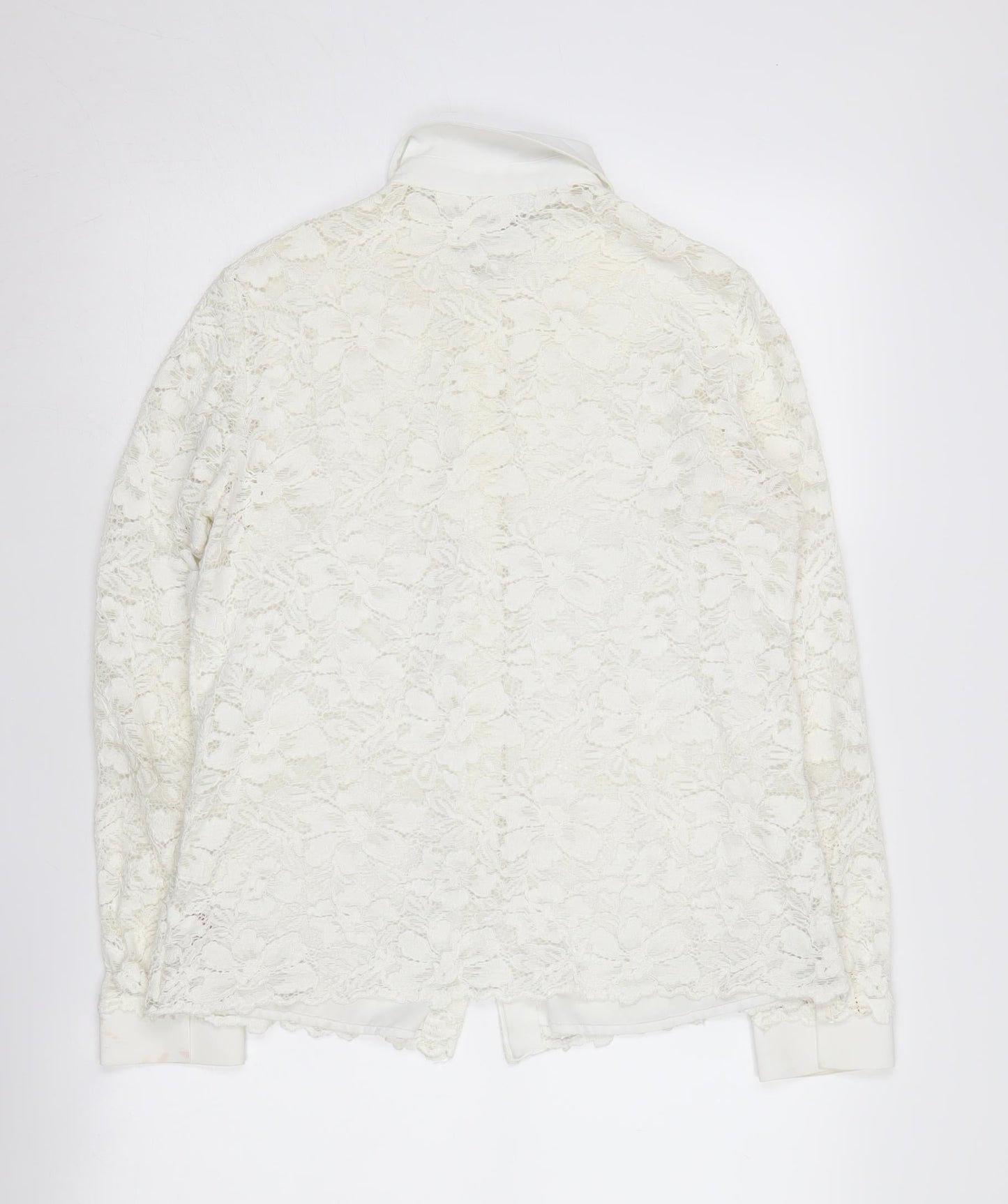 The White Company Women's White Lace Blouse Size 12