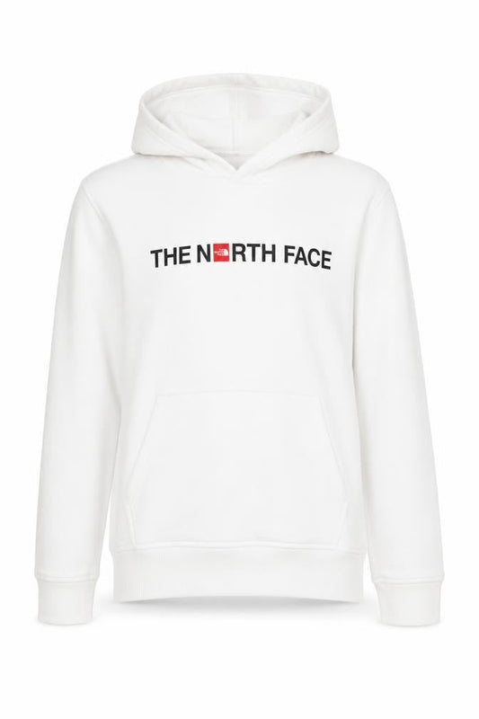 The North Face Boys White Pullover Hoodie, Size L