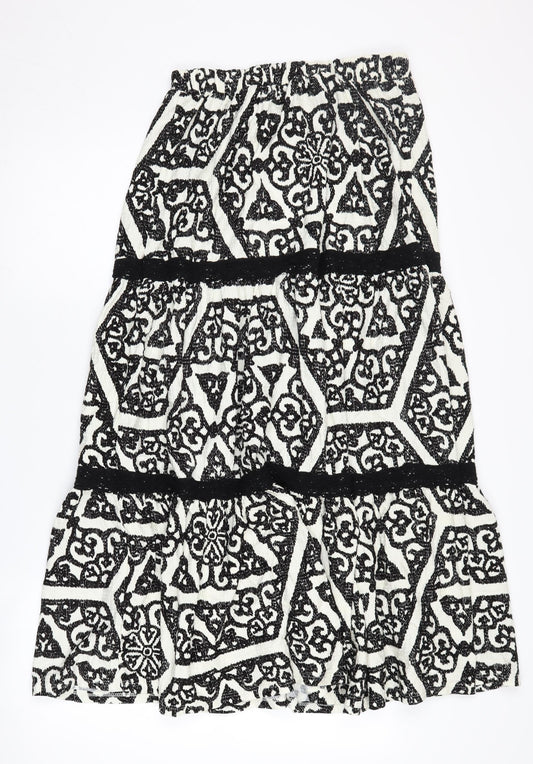 Next Women's Black Midi Pleated Skirt Size 12