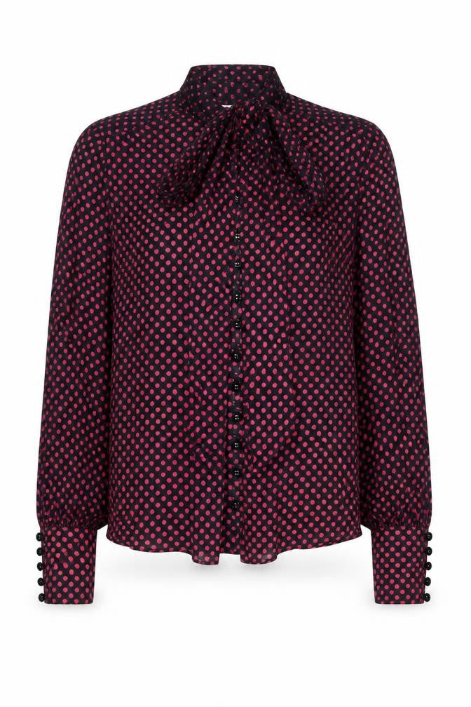 Womens UK Size 10 Jaeger Red 100% Cotton Blouse