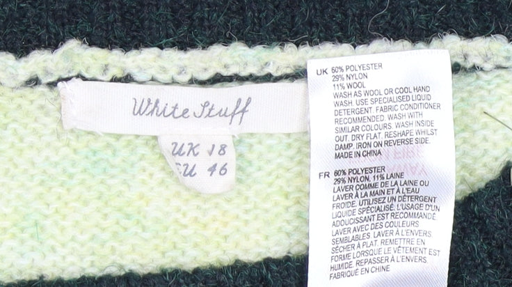 White Stuff Women's Multicoloured Pullover Jumper Size 18