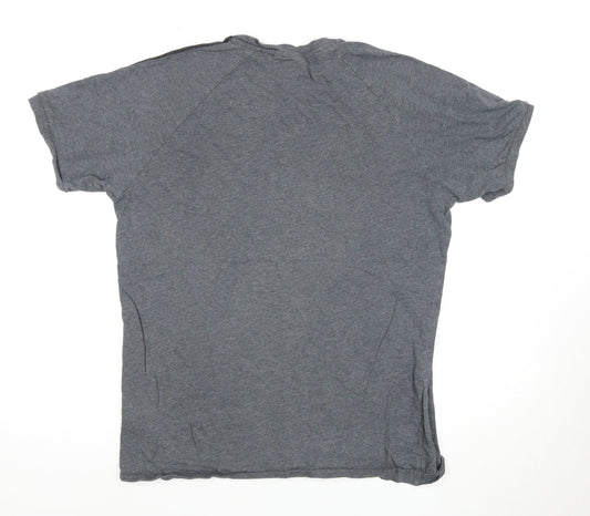 Adidas Men's Grey Crew Neck Short Sleeve T-Shirt, L