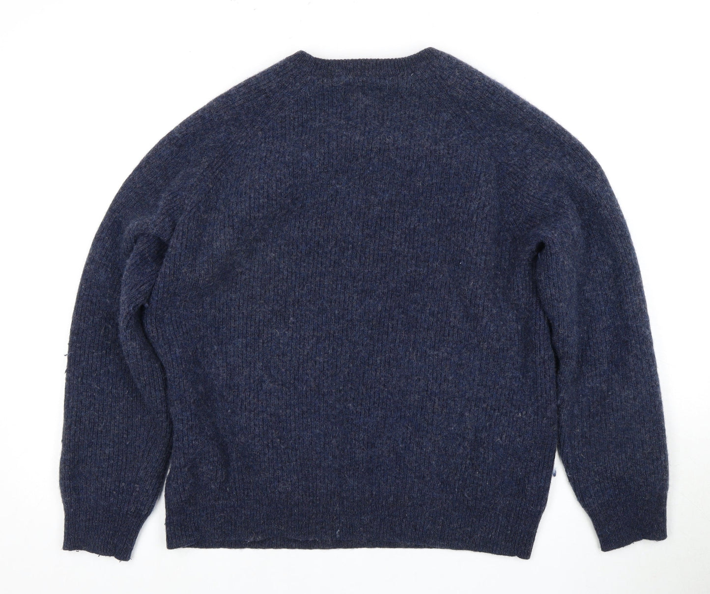 Racing Green Unisex Blue Lambswool Pullover XL Jumper