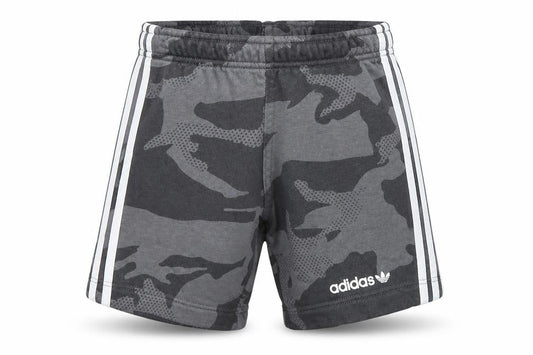 Adidas Boys Grey Camouflage Athletic Shorts 2-3 Years