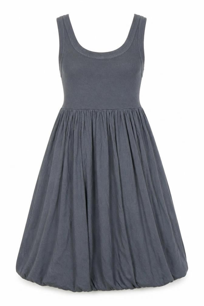 Front view of French Connection Women's Grey Sleeveless Dress, size 6