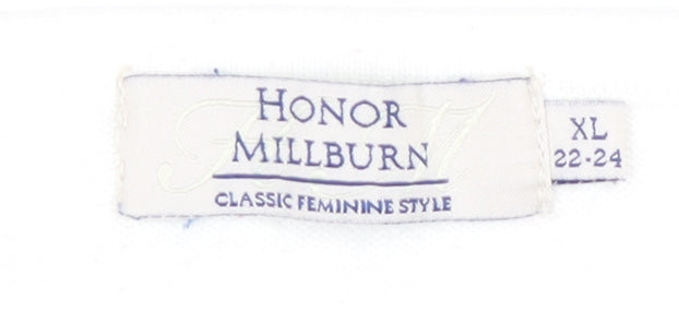 Honor Millburn Women's XL White Beaded T-Shirt