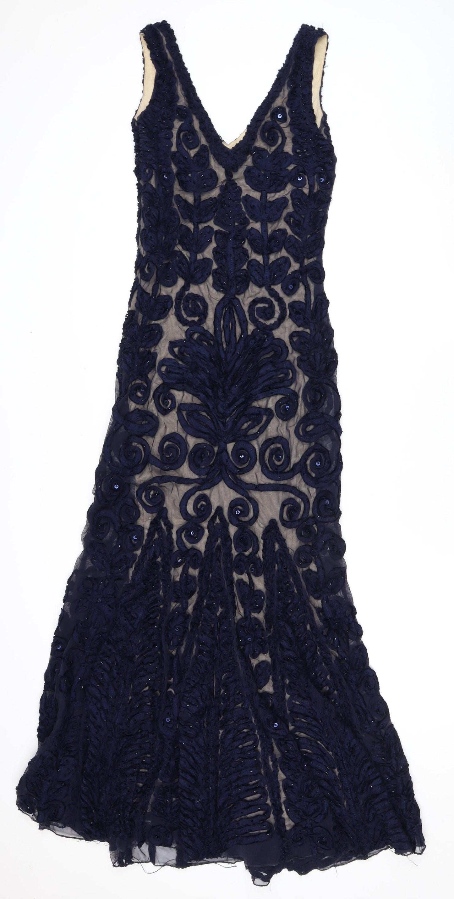 Collection Women’s Blue Bodycon Midi Dress - Size 8 Party