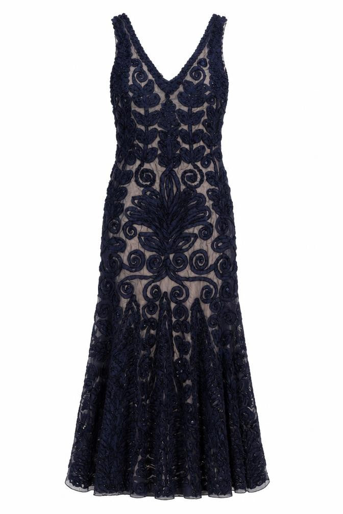 Collection Women’s Blue Bodycon Midi Dress - Size 8 Party
