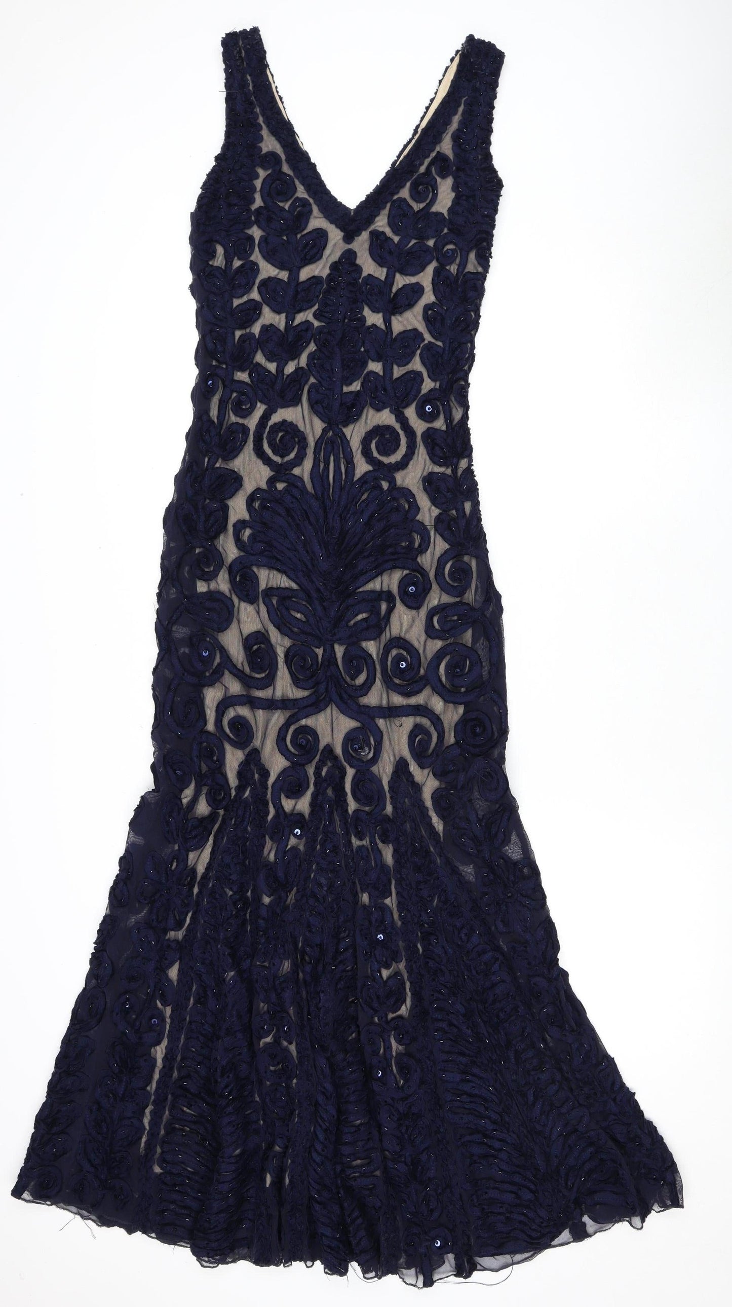 Collection Women’s Blue Bodycon Midi Dress - Size 8 Party