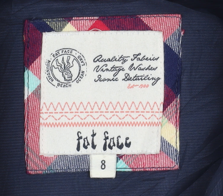 Fat Face Blue Women's Waistcoat Size 8 Puffer Jacket