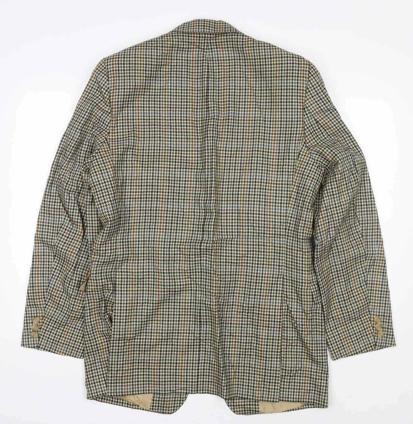 DAKS Men's Multicoloured Checked Wool Blazer 40L
