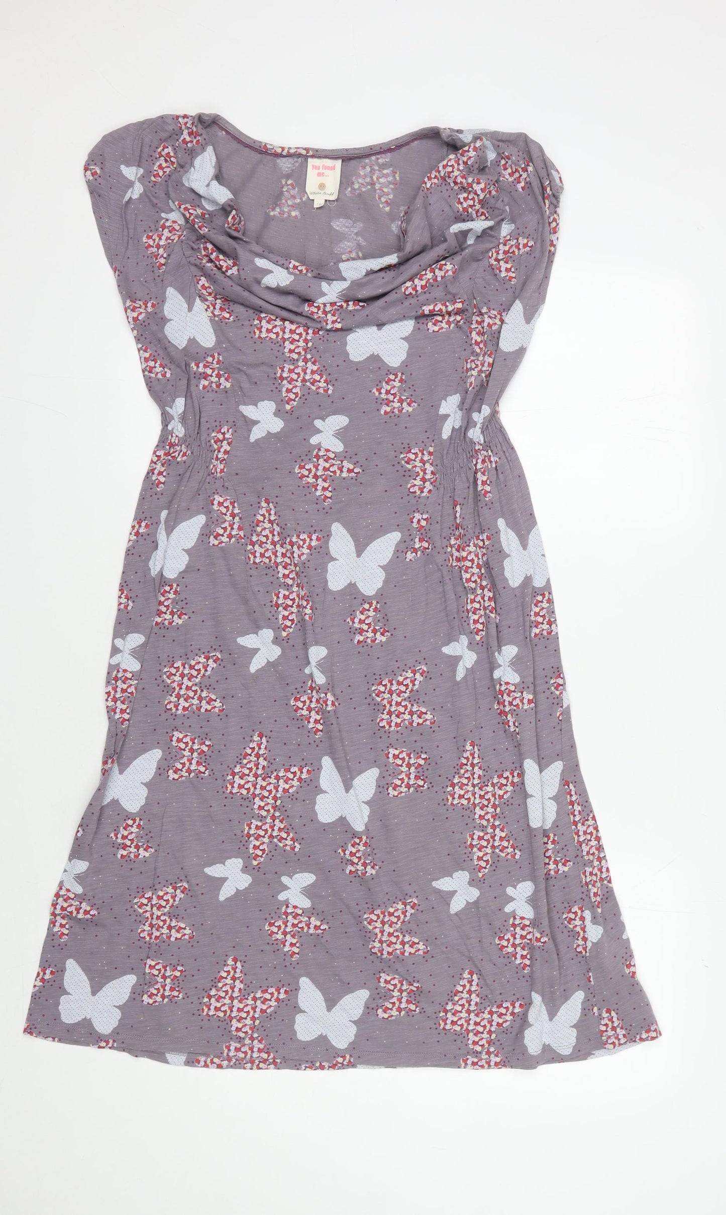 White Stuff Women Grey Animal Print Sleeveless Dress