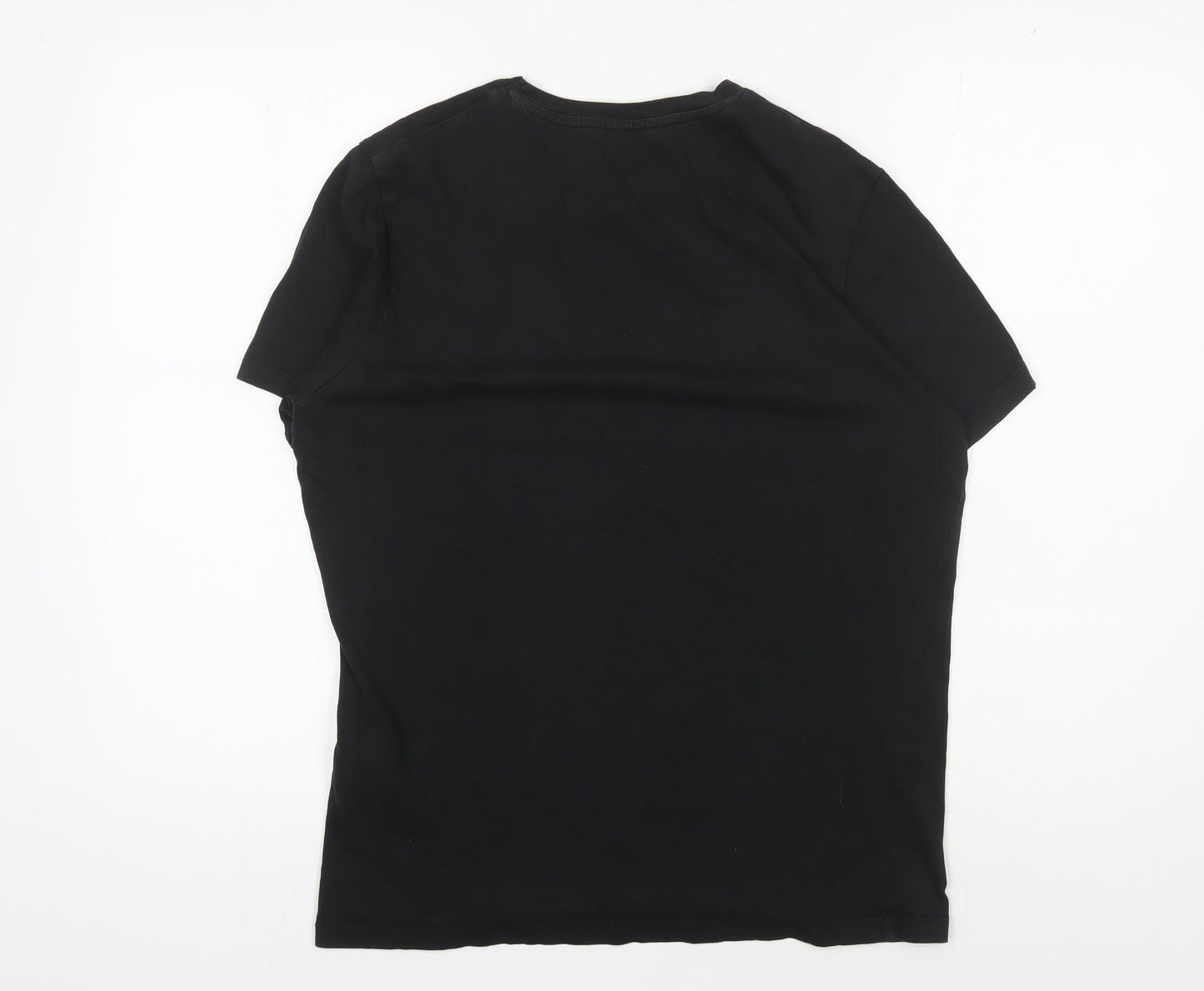 Jack & Jones Men's Black Medium Graphic Print T-Shirt