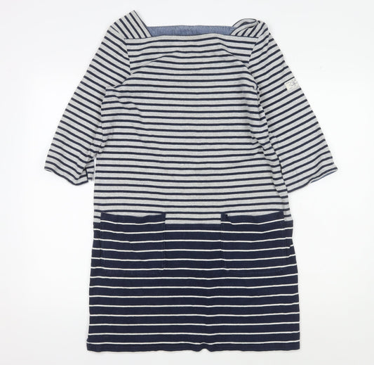 Joules Women's Multicoloured Striped Shift Dress Size 10