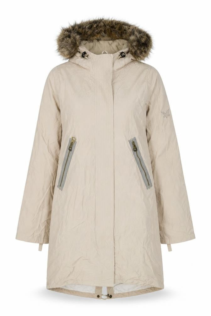 Womens UK Size S Regular Firetrap Beige Cotton Jacket